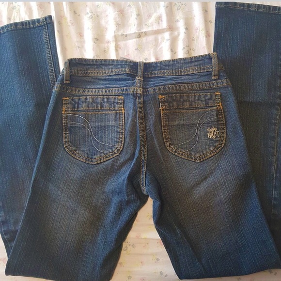 🦋 Low Rise Flare Jeans y2k Embroidery Style - Picture 2 of 3